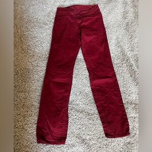 J Brand skinny leg jeans, cherry color, size 28
